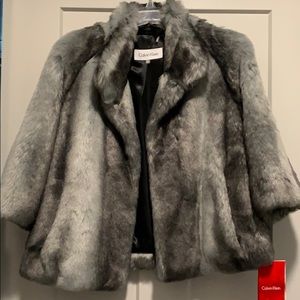 Calvin Klein Faux Fur Jacket women’s size Small